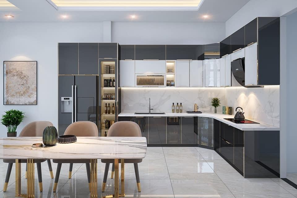 Tủ bếp thùng Inox hiện đại 41